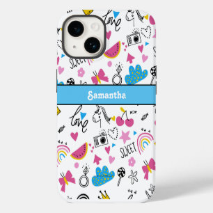 Girly Cute Trendy Simple Pretty Stylish Pattern iPhone 14 Case