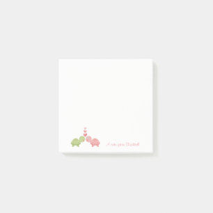 Girly Cute,Turtles In Love Post-it Notes