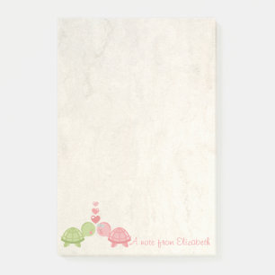 Girly Cute,Turtles In Love Post-it Notes
