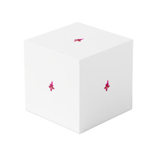 Girly Design, Light Gold, Purplish Red Cube