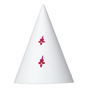 Girly Design, Light Gold, Purplish Red Party Hat
