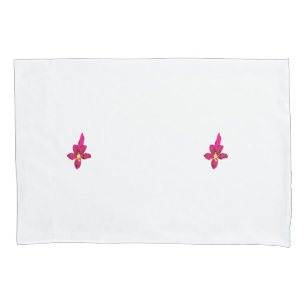 Girly Design, Light Gold, Purplish Red Pillowcase