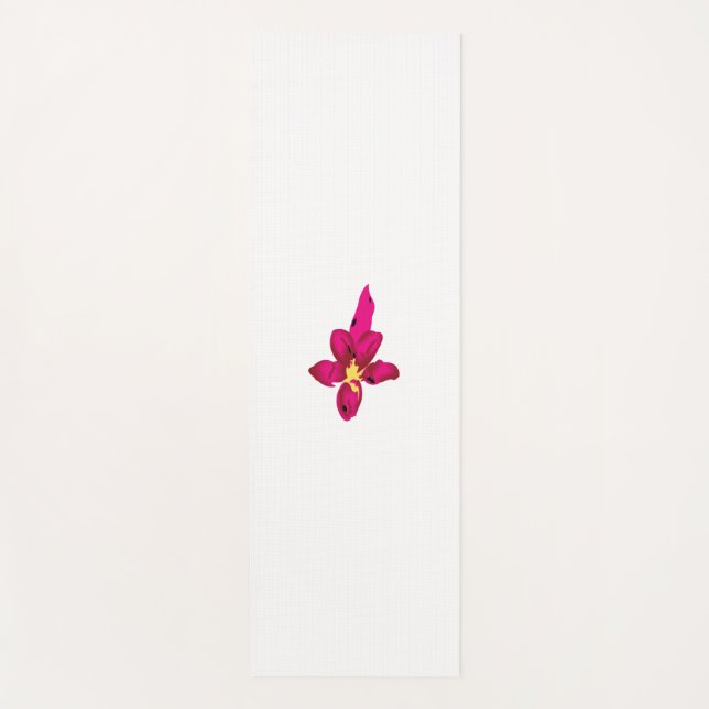 Girly Design, Light Gold, Purplish Red Yoga Mat (Front)