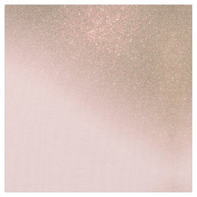 Girly Diagonal Gold Blush Pink Ombre Gradient Fabric (Close Up)