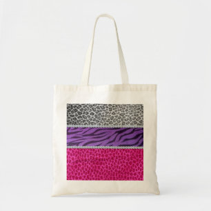 Girly Diamond Animal Print Tote Bag