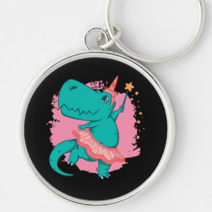 Girly Dinosaur Key Ring