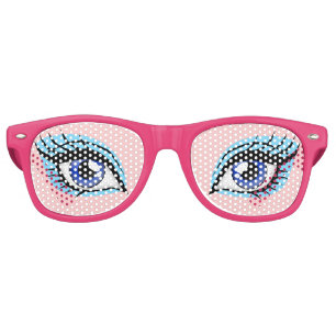 Girly Doll Eye Women's Funny Party Costume Glasses