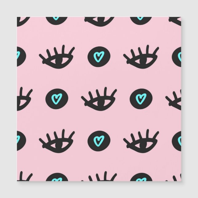 Girly Doodle: Eyes Hearts Seamless. (Front)