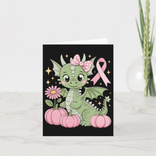 Girly Dragon Breast Cancer Halloween Pumpkin Tee D Card