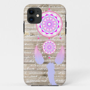 Girly Dreamcatcher Wood Pastel Colours iPhone 11 Case