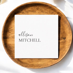 Girly Elegant Calligraphy Minimal Square Business Card