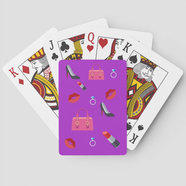 Girly Emoji Playing Cards (Back)