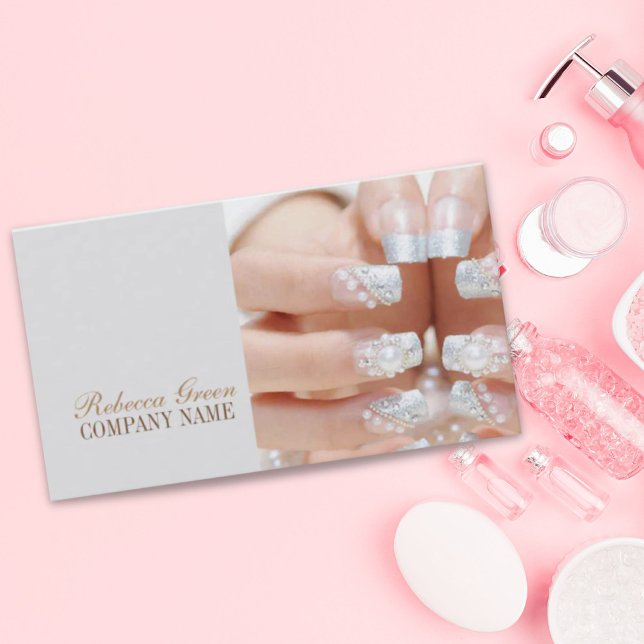 girly fashion beauty nail artist nail salon business card (girly fashion beauty nail artist nail salon business card)