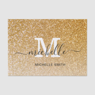 Girly Feminine Chic Monogram Monogrammed Script Tissue Paper