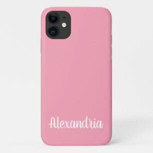 Girly FLAMINGO PINK Solid Colour  iPhone 11 Case