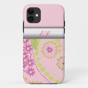 Girly floral monogram iphone5 covers