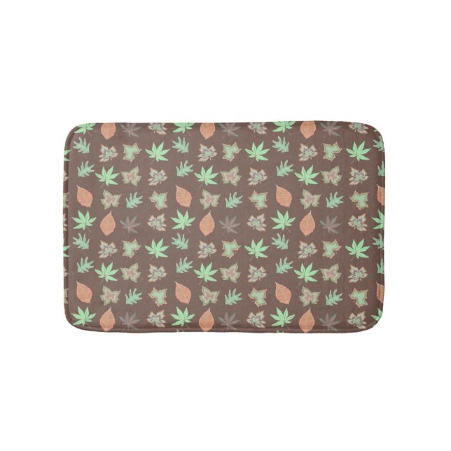 Girly Floral Pattern Bath Mat (Front)