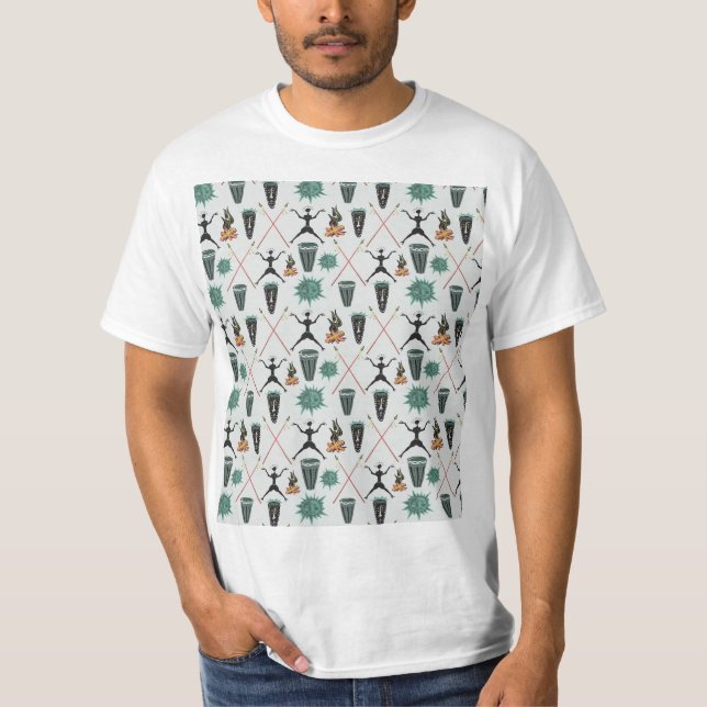Girly Floral Pattern T-Shirt (Front)