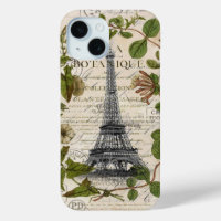 girly floral scripts vintage eiffel tower paris