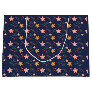 Girly Flower Art New Design Floral Aesthetic Flowe Large Gift Bag