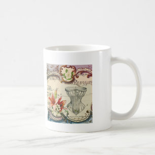 Girly french country lily Parisian vintage corset Coffee Mug