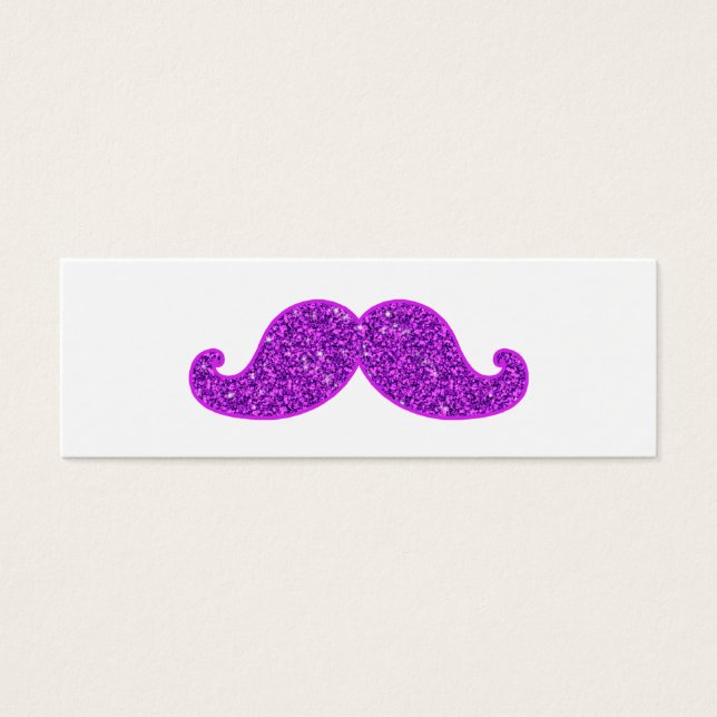 Girly fun retro moustache purple glitter (Front)
