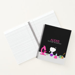Girly Future Scientist Notebook