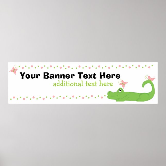 Girly Gator Banner Poster (Front)