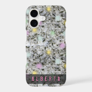 Girly Geology Pastel Rock Texture Custom Name