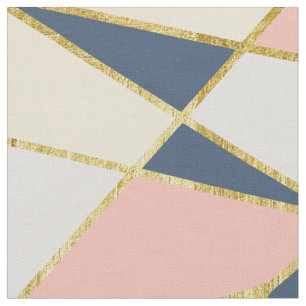 Girly Geometric Triangles with Faux Gold Fabric