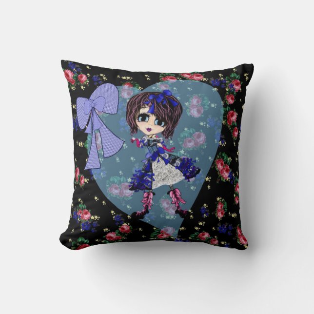 Girly Gifts Harajuku Girl style Cushion (Front)