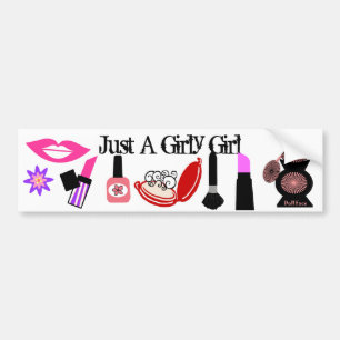 Girly girl bumper sticker