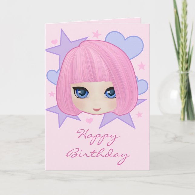 Girly Girl Marianne Birthday Card (Front)