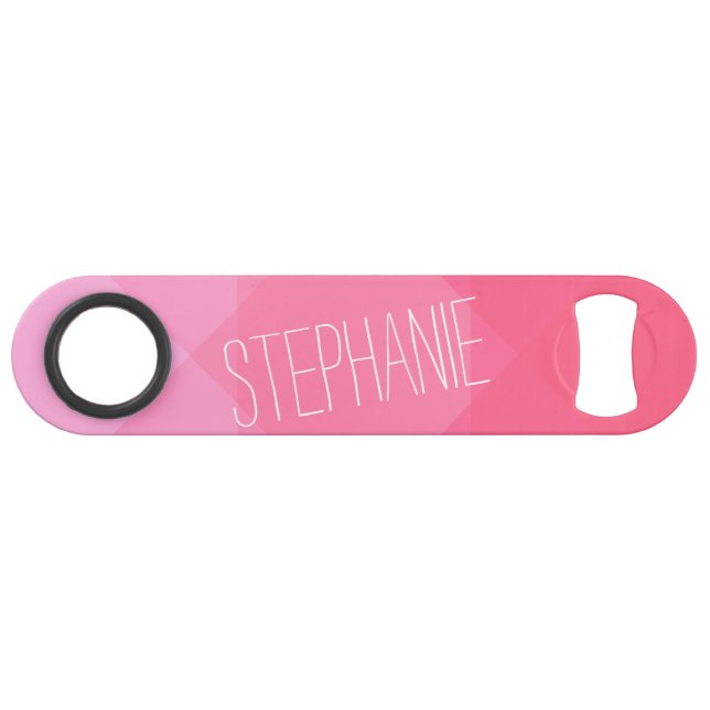 Girly Girly Pink Geometric Pattern Monogram (Front (Horizontal))