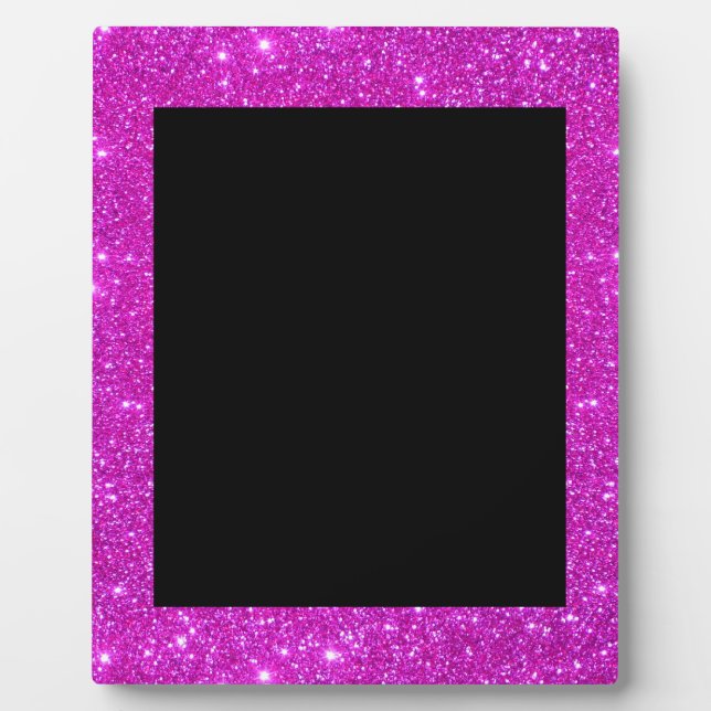 Girly Glam Black with Sparkly Pink Glitter Frame (Front)