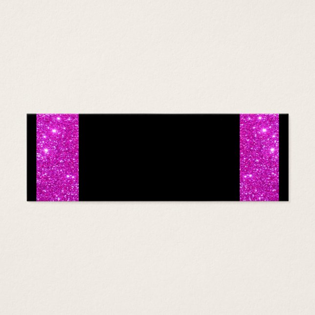 Girly Glam Black with Sparkly Pink Glitter Frame (Front)