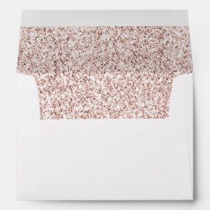 Girly Glam Blush Pink Glitter Birthday Envelope