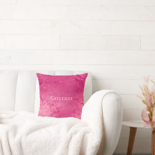 Girly Glam Chic Pink Birthday Cushion