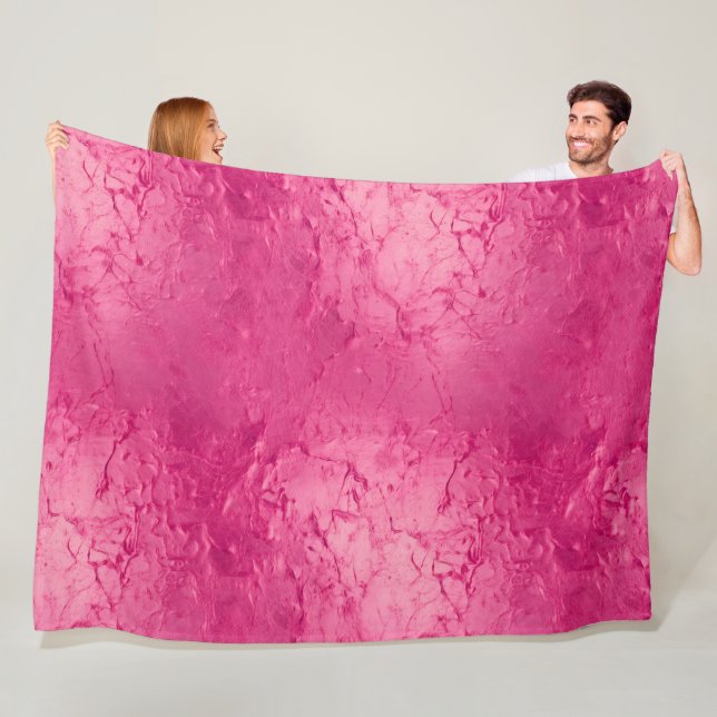 Girly Glam Chic Pink Birthday Fleece Blanket (In Situ)