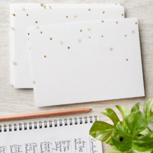 Girly Glam Gold Sparkle Confetti Envelope