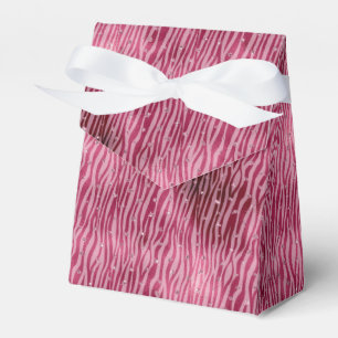 Girly Glam Pink Glitzy Dots Zebra Print Favour Box