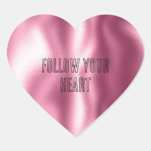 Girly Glam Pink Heart Sticker
