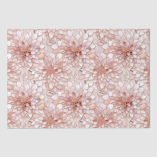Girly Glam Pink Rose Gold Floral Tissue Paper