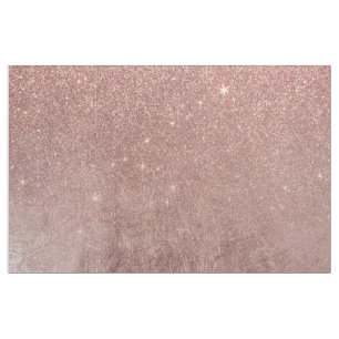 Girly Glam Pink Rose Gold Foil and Glitter Mesh Fabric