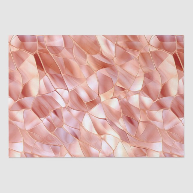 Girly Glam Pink Rose Gold Tissue Paper (Front)