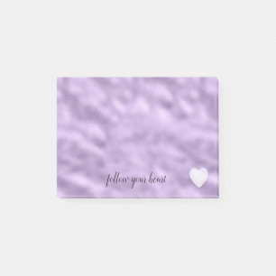 Girly Glam Purple Heart Personalized Inspirational Post-it Notes