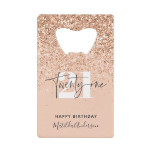 Girly glitter sparkle modern 21st birthday party 