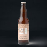 Girly glitter sparkle modern 21st birthday party  beer bottle label<br><div class="desc">Girly glitter sparkle modern 21st birthday party bottle label. Part of a collection.</div>
