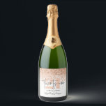 Girly glitter sparkle modern 21st birthday party   sparkling wine label<br><div class="desc">Girly glitter sparkle modern 21st birthday party bottle label. Part of a collection.</div>