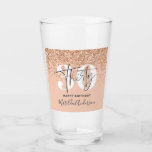 Girly glitter sparkle modern 30th birthday  glass<br><div class="desc">Girly glitter sparkle modern 30th birthday party shot glass. Part of a collection.</div>